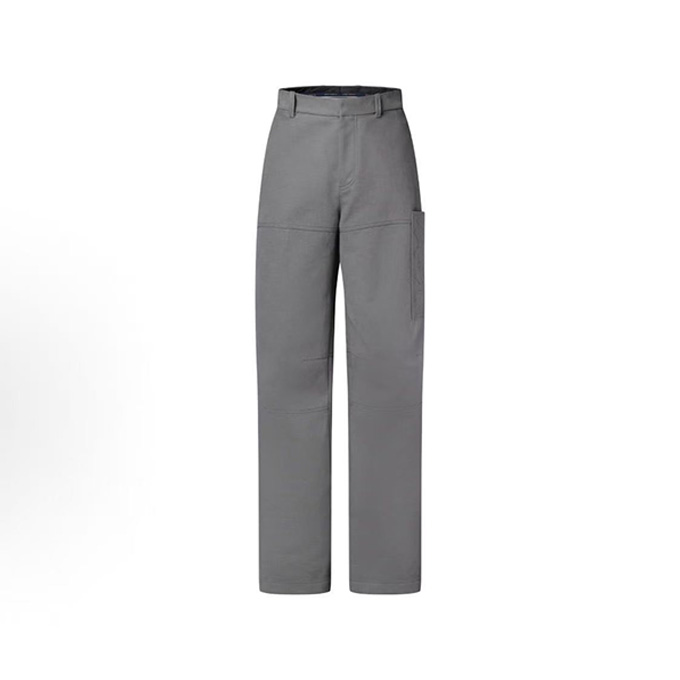 louis vuitton embossed detail straight leg utility trousers